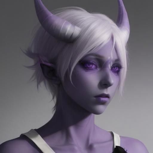 Portrait of a Woman with Purple Eyes