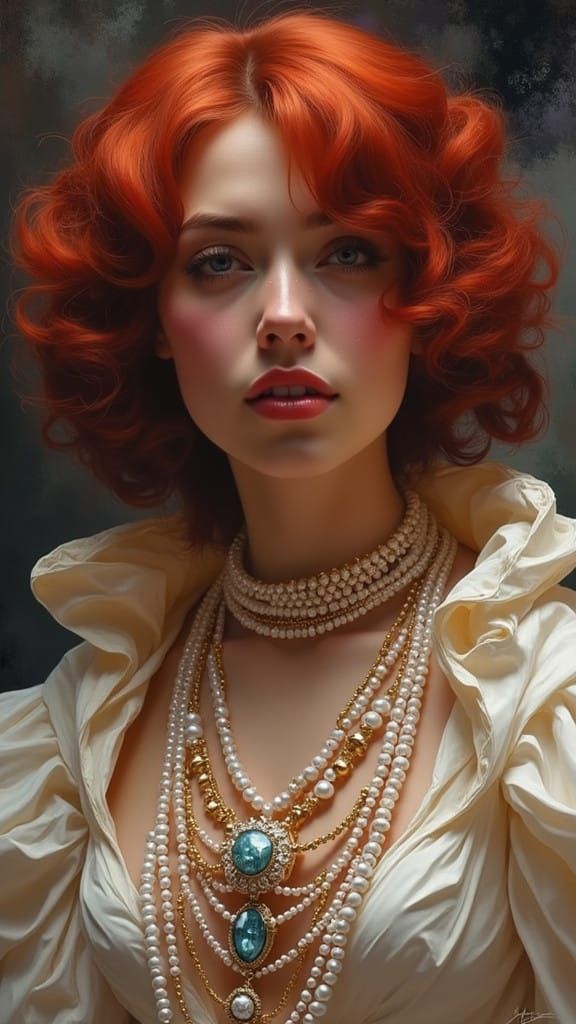 Elegant Edwardian Woman in Lavender, a Hyperrealistic Portra...