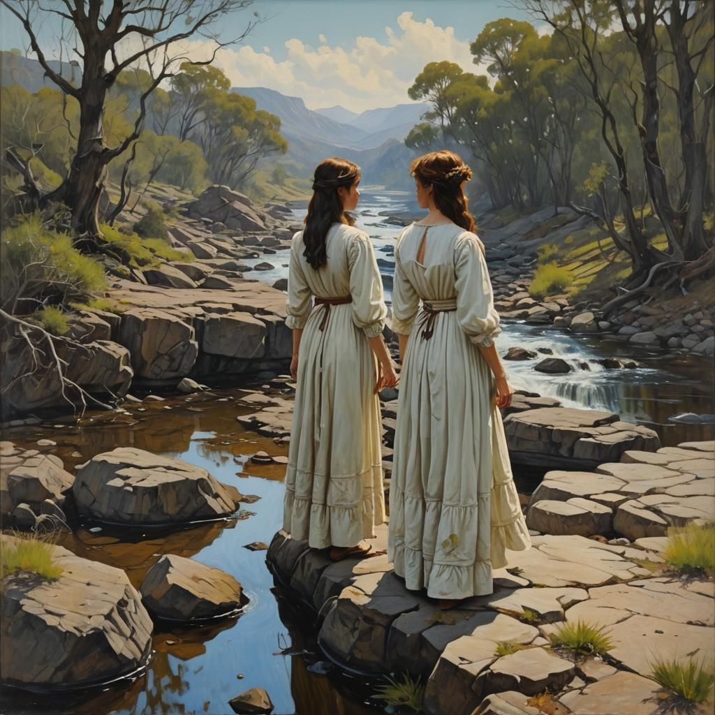 Eternal Longing: An Oil Painting in Gurney Style