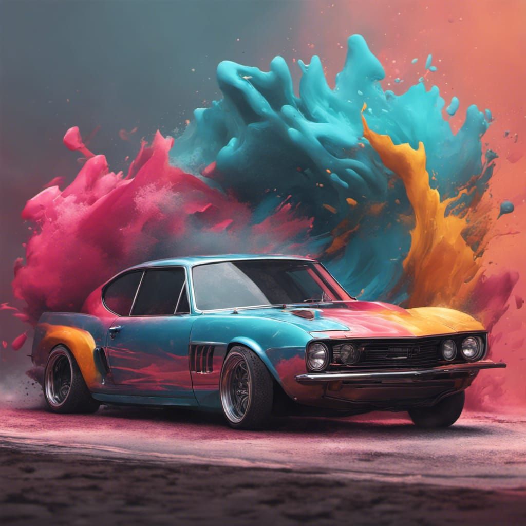 Hyperrealistic Car Profile Picture in Splash Art Style