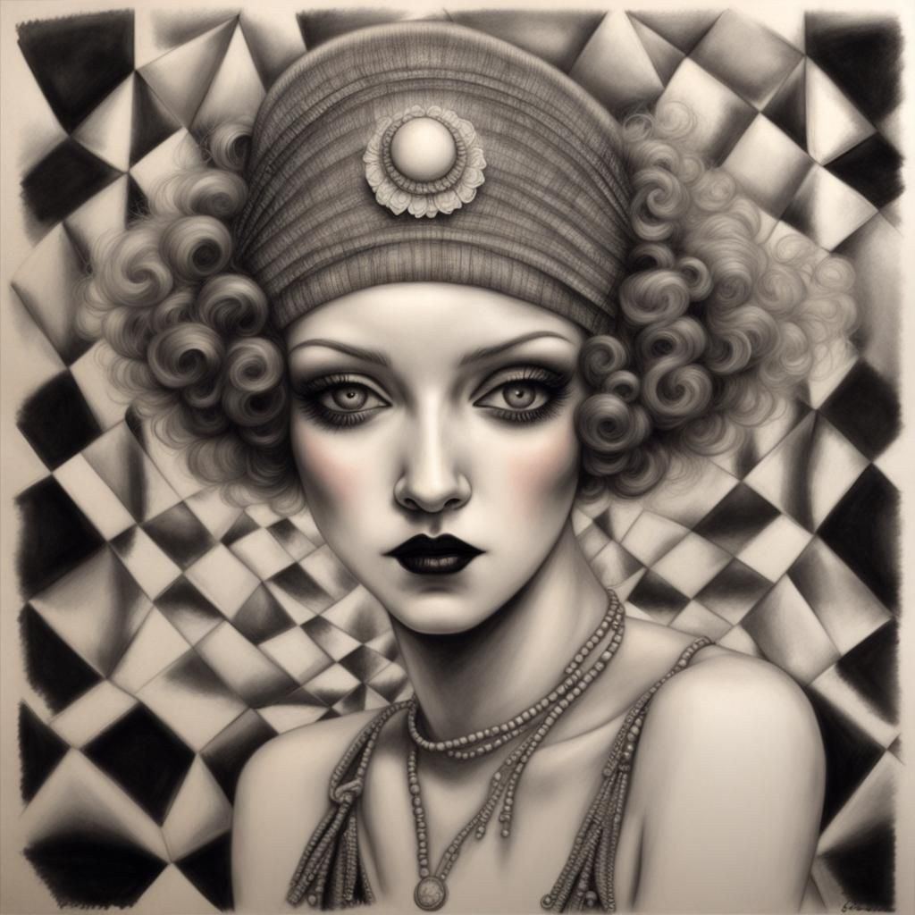 Bauhaus Art: Albino Betty Boop Flapper