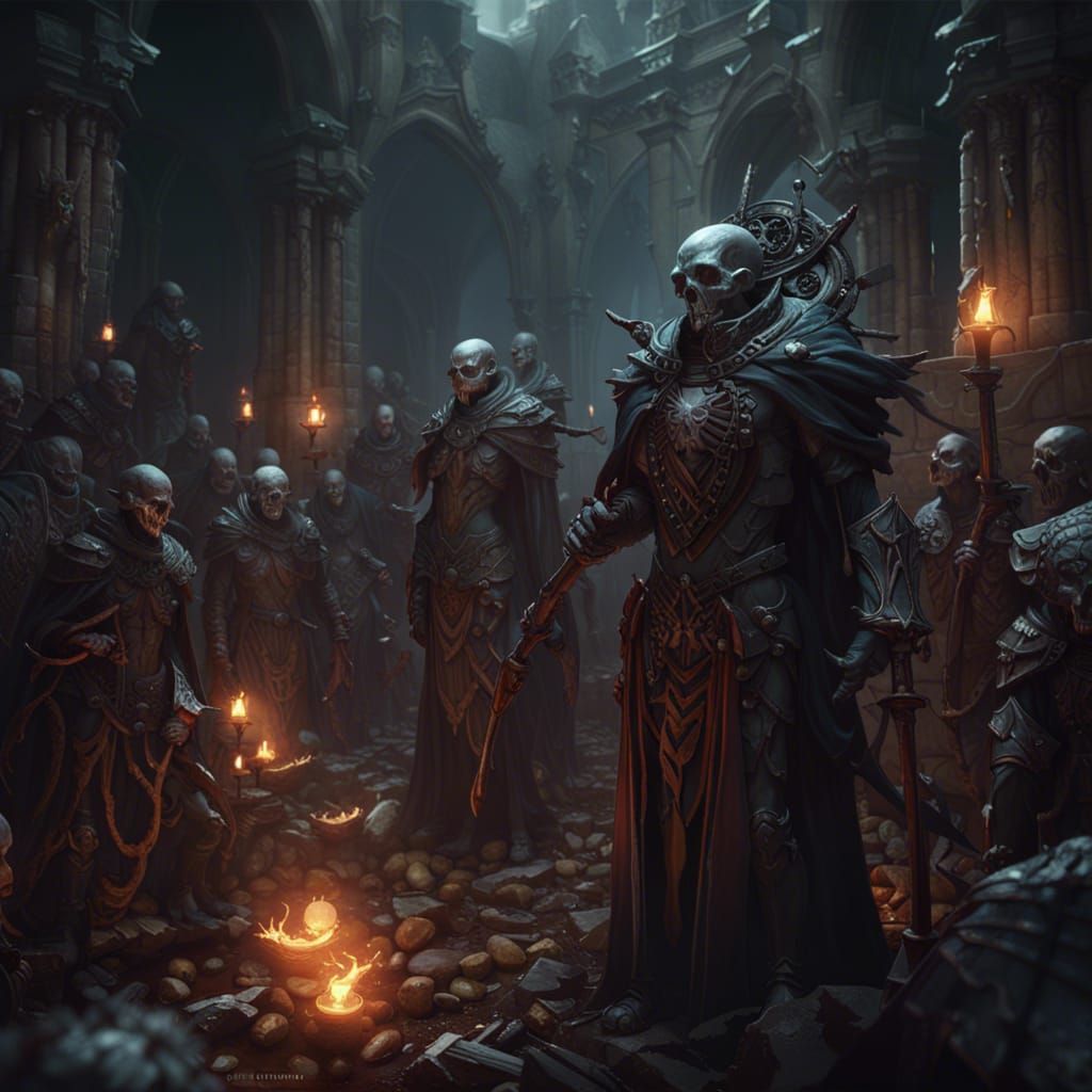Necromancer Army: Dark Fantasy Concept Art