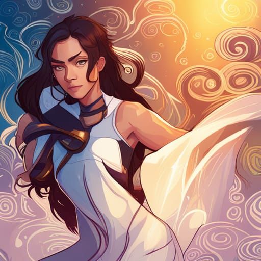 Klimt-Inspired Portrait of Avatar Korra