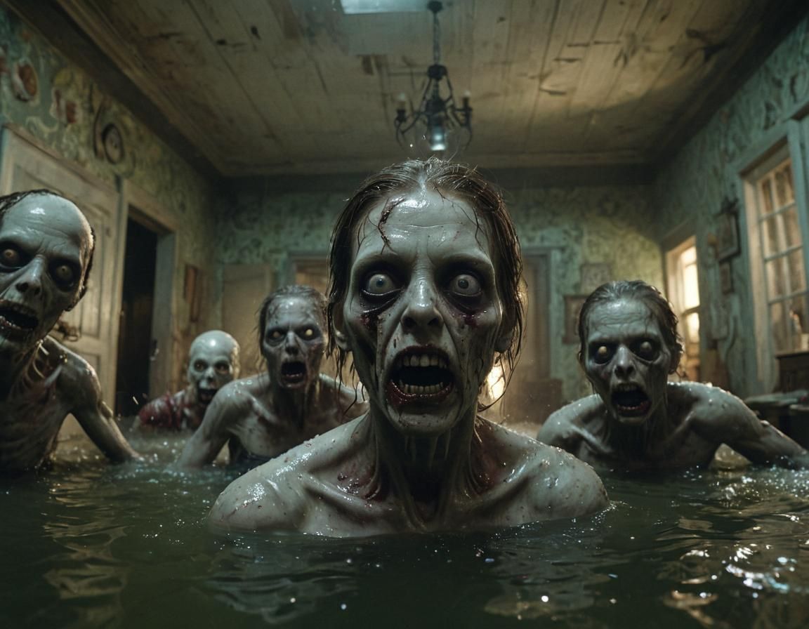 Despairing Decay: The Haunting Horror of Drowning Zombies in the Abandoned Manor