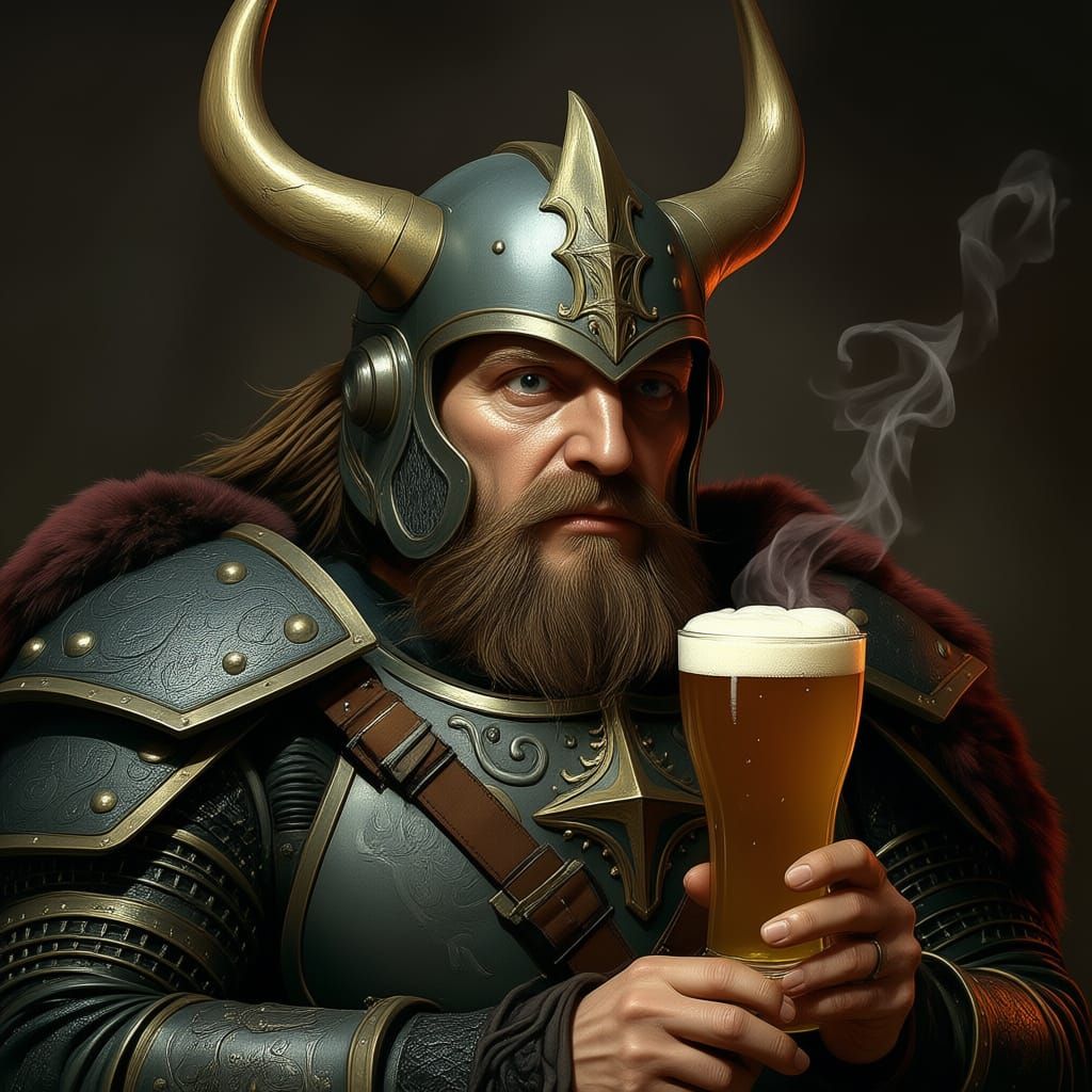 Wotan in Armor, Eye Patch, Dramatic Lighting