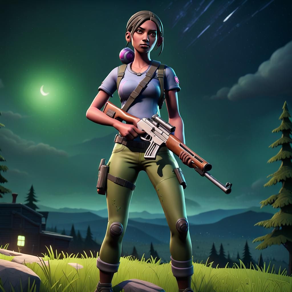 Zoey from Left 4 Dead as Fortnite Character
