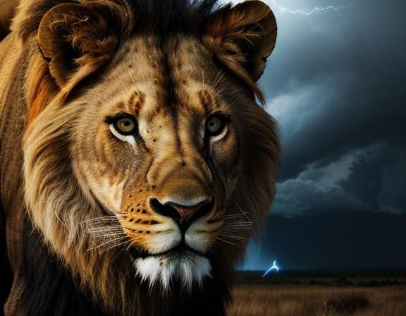 Realistic Lion Eating Carcass in Africa: 8K Photo