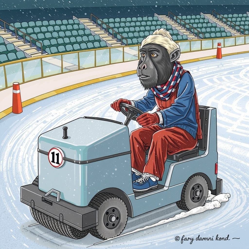 Zamboni baboon driver