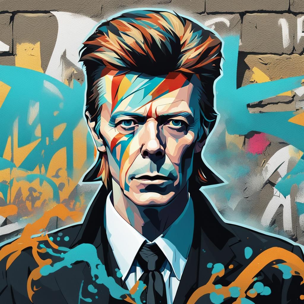 Art Nouveau Portrait Beside Berlin Wall