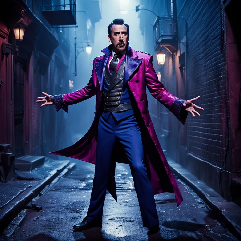 Nicolas Cage as Robbie Rotten in Cinematic Style