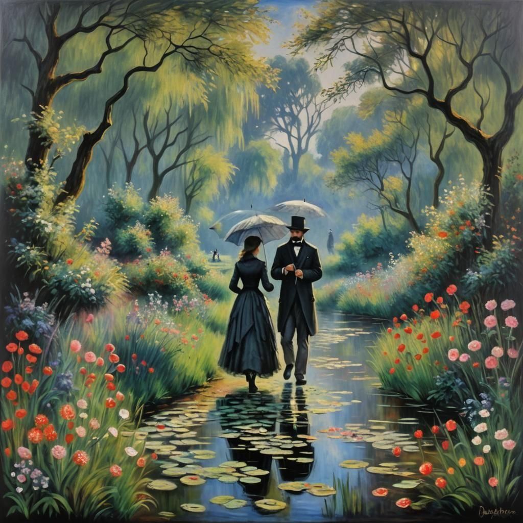 Love as Intricate Impressionistic Chalk Art