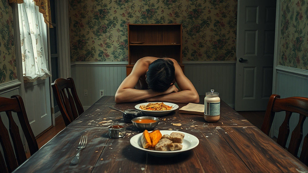 Solitary Figure in Kitchen, Edward Hopper Style