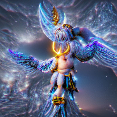 Ethereal Celestial Being in Digital Art Style