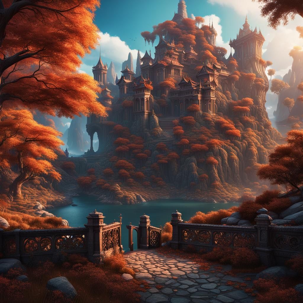 Fantastical Scenery in Deep Color: Trending Art