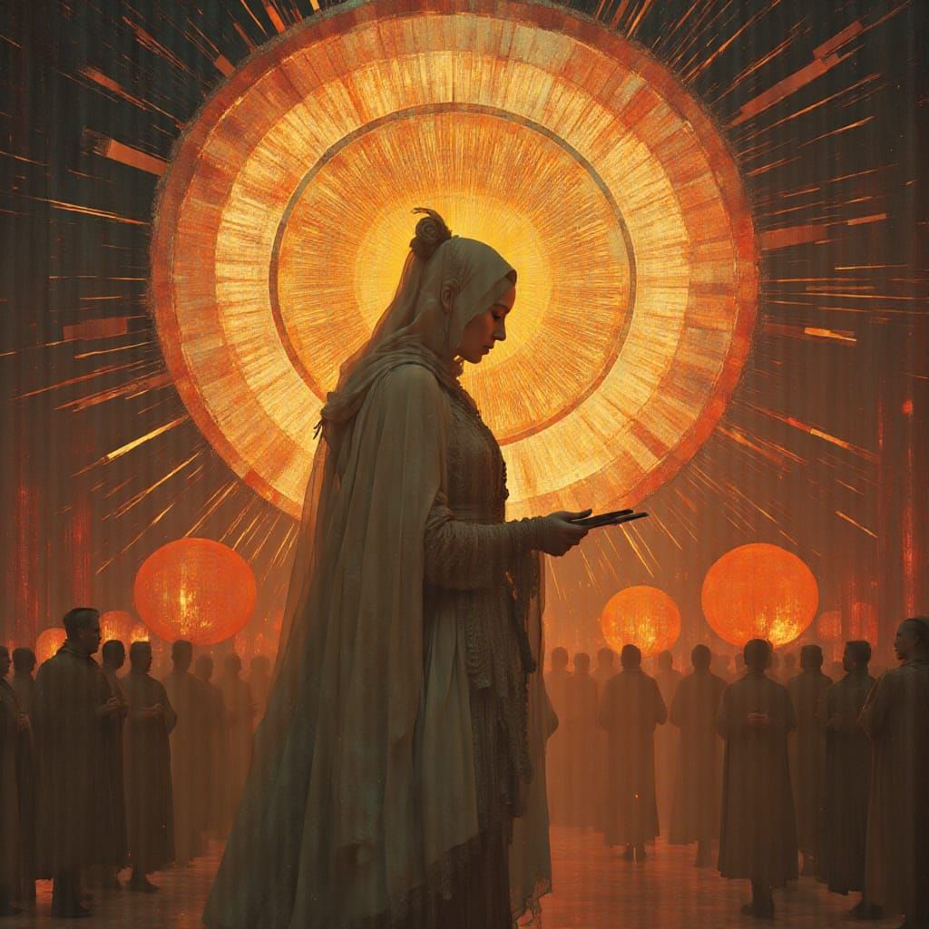 Radiant Halo Saint in Holy Fire