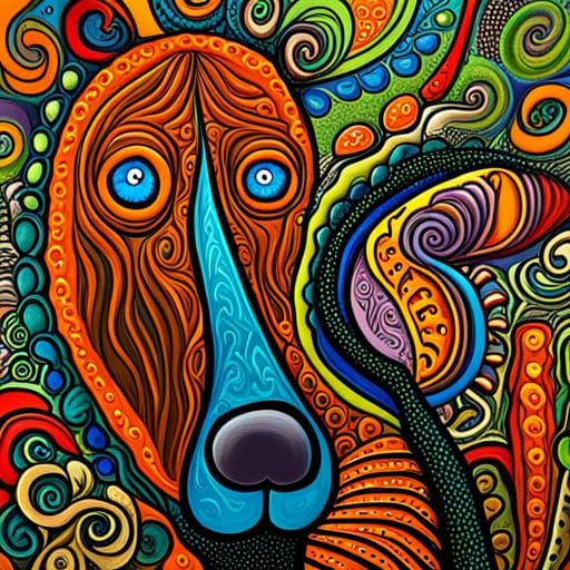 Abstract Art: Scooby Doo with a Doobie