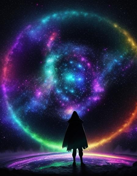 Rainbow Portal to Galaxies: Medievalist Style Universe