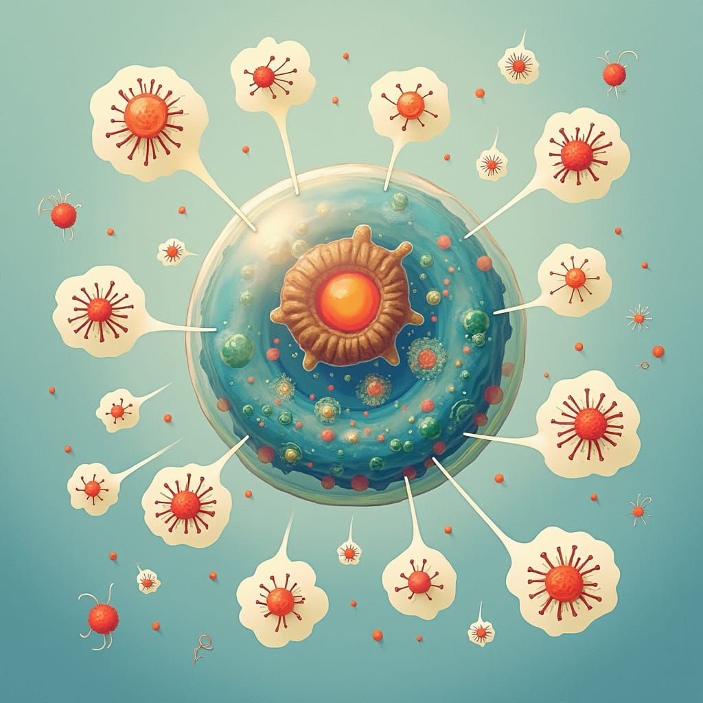 Whimsical Vesicle with Molecular Speech Bubbles