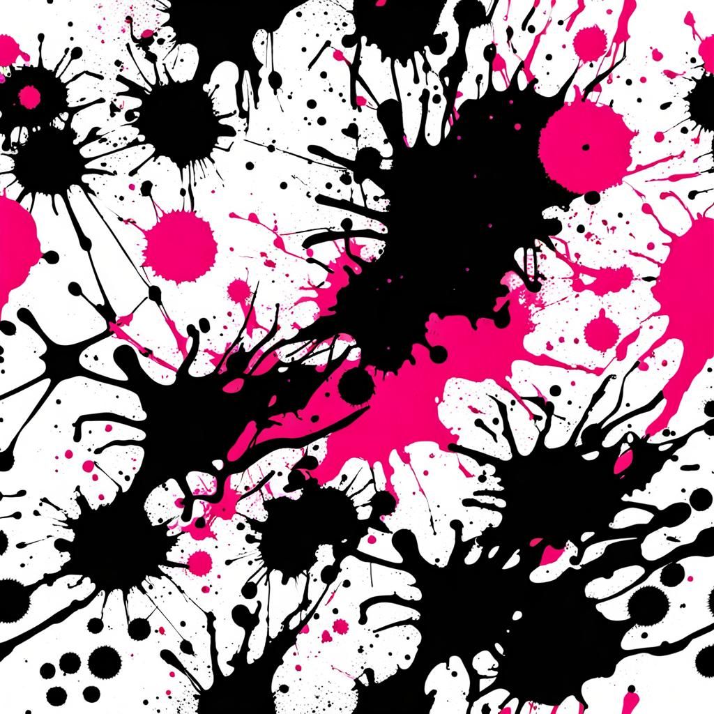 Abstract Ink Splatter Composition