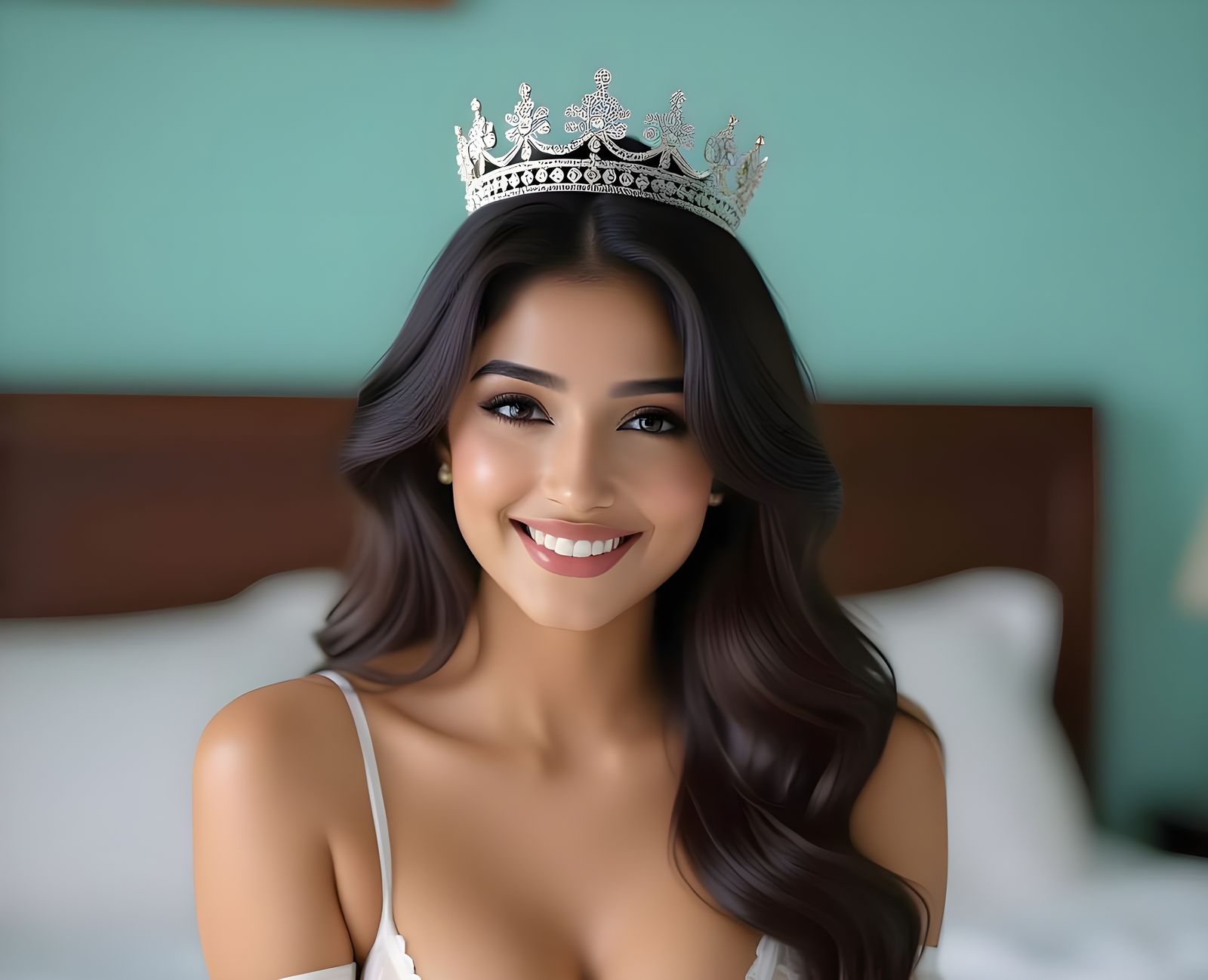 Indian Lady in Pajamas, Anime-Inspired Art