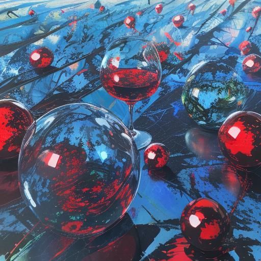 Abstract Expressionism: Sky with Glass and Ribbons