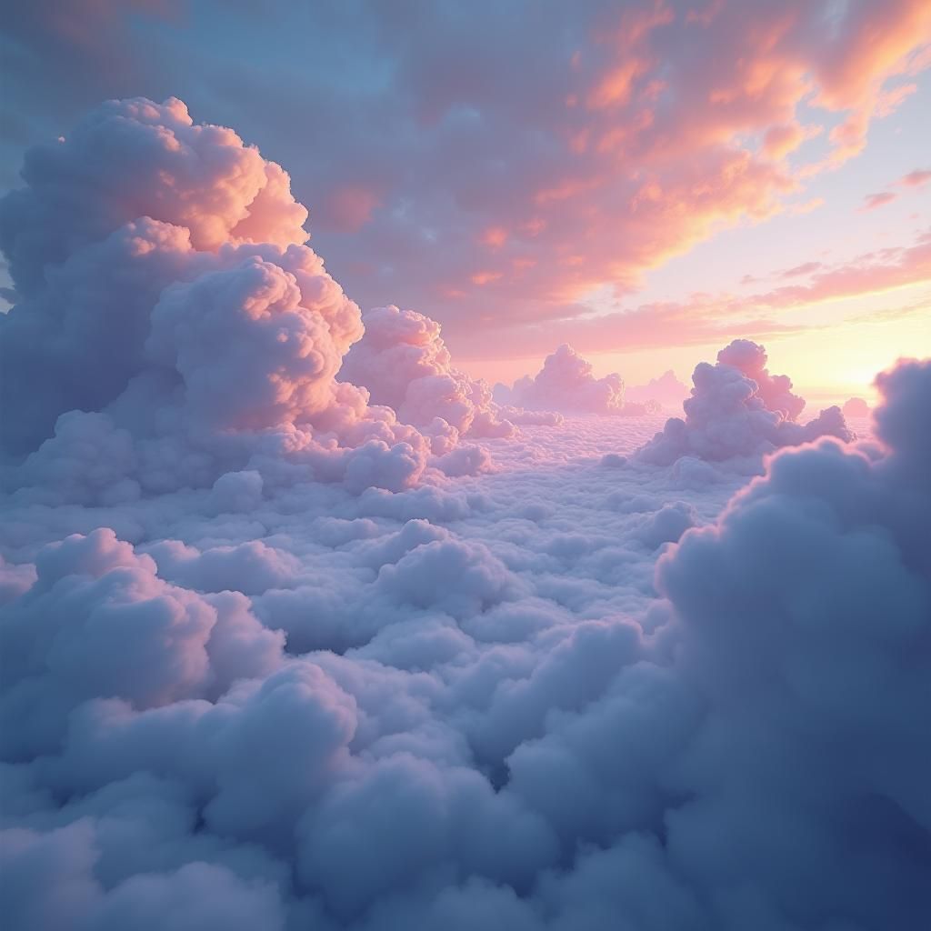 Sweeping Cloudscape World in Digital Landscape Style