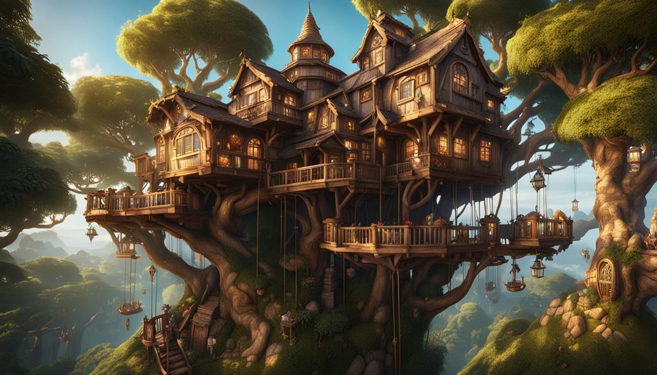Epic Treehouse Concept Art in Unreal Engine 5