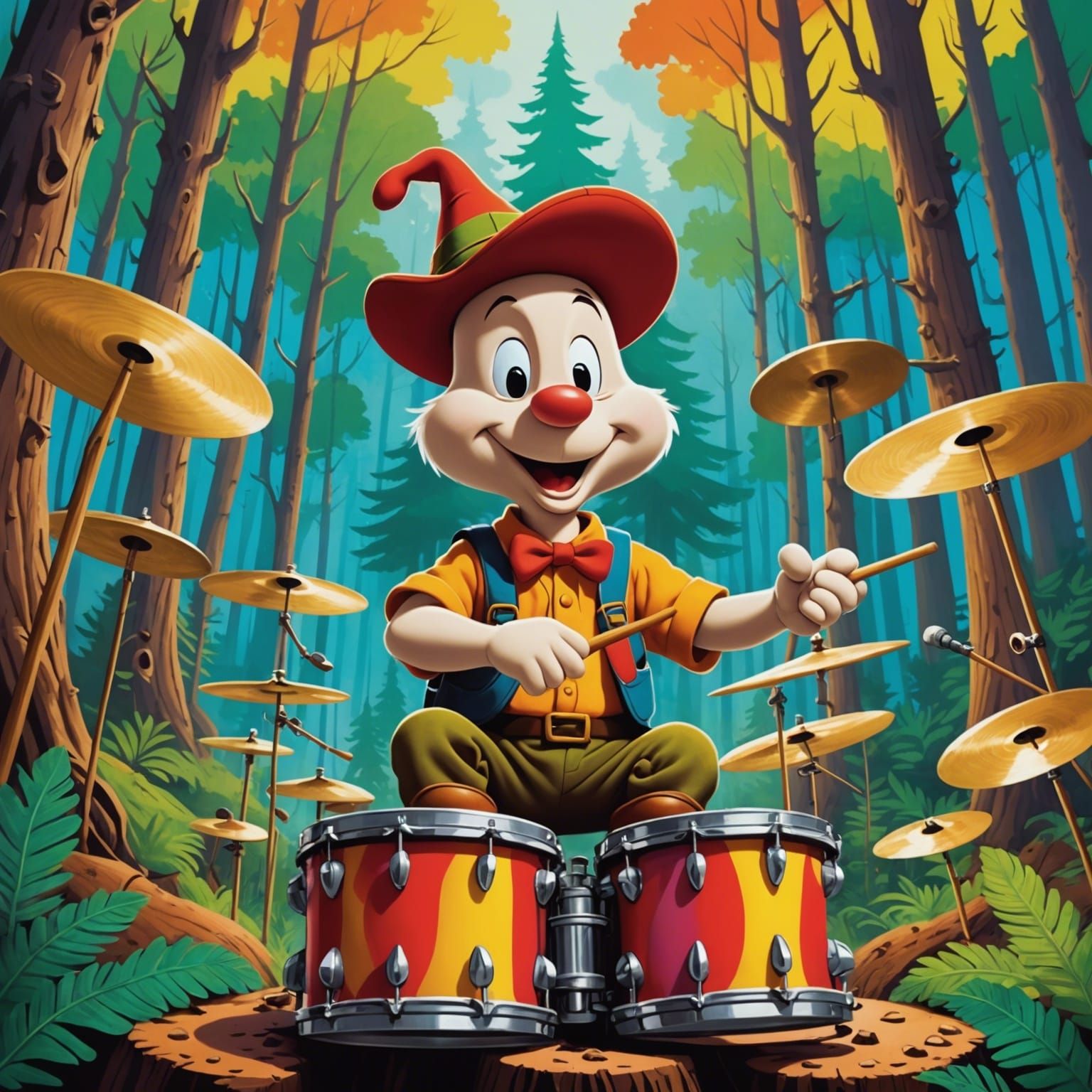 Elmer Fudd: Psychedelic Forest Drummer