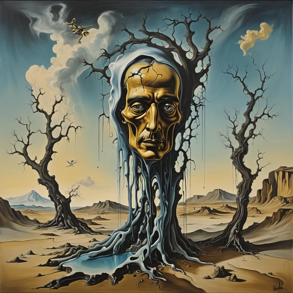 Surreal Trauma Bond Art in Salvador Dali Style