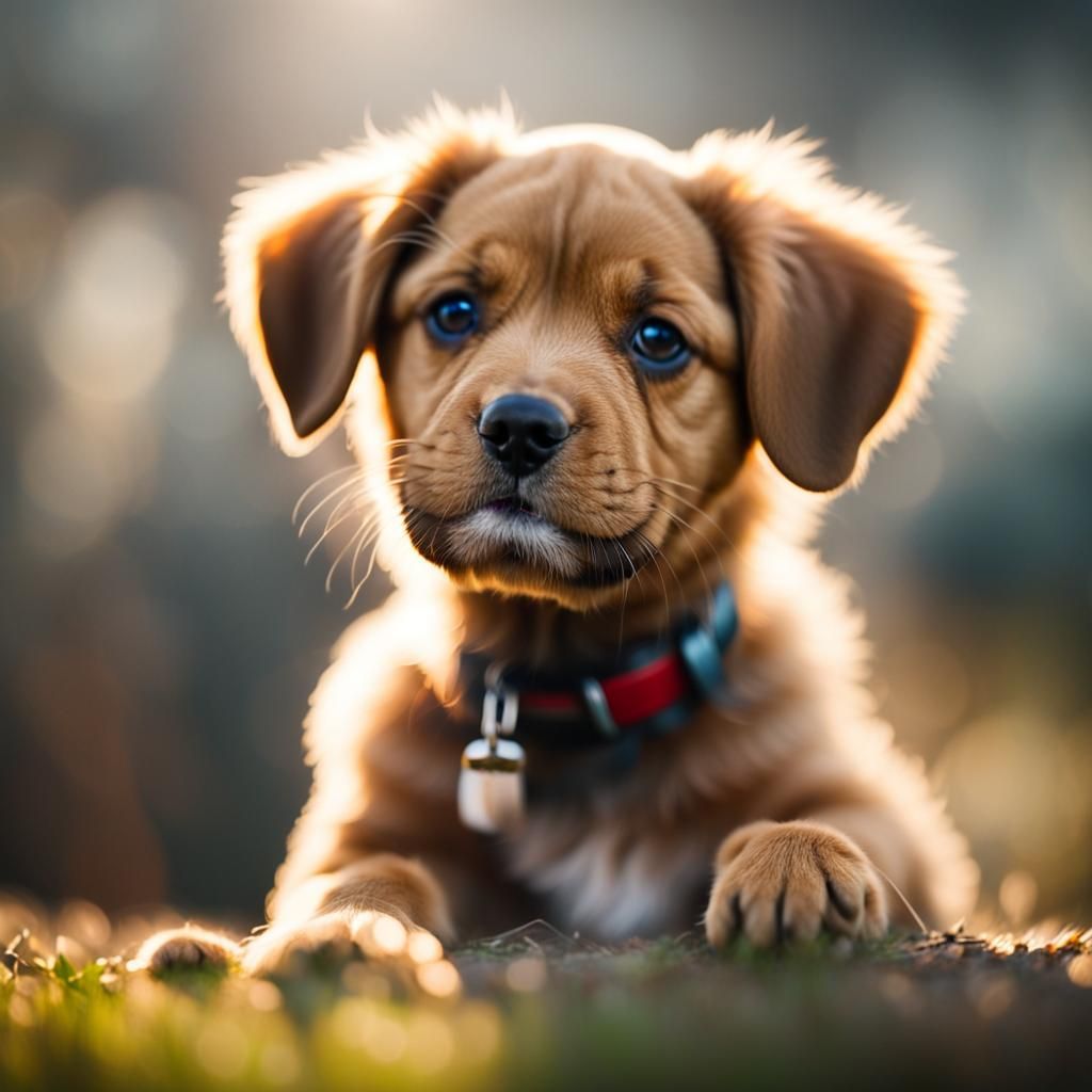 Cute Puppy Captured with Professional Photography Techniques