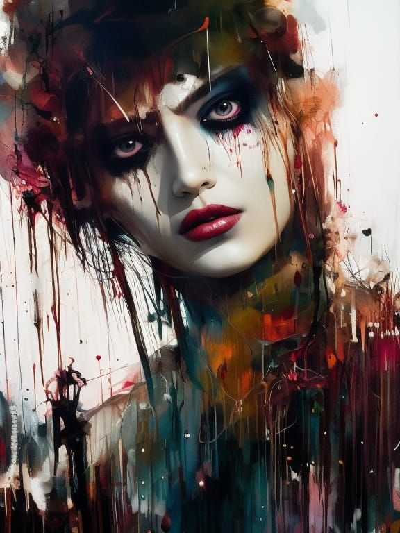 Intense Portrait of an Alt Girl: Detailed Speedpaint