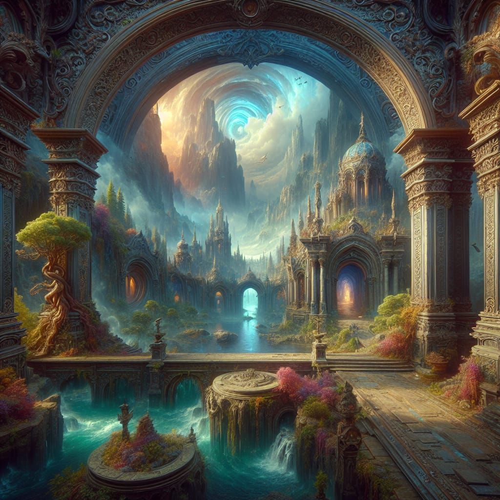 Fantasy Concept Art in Detailed Matte Painting