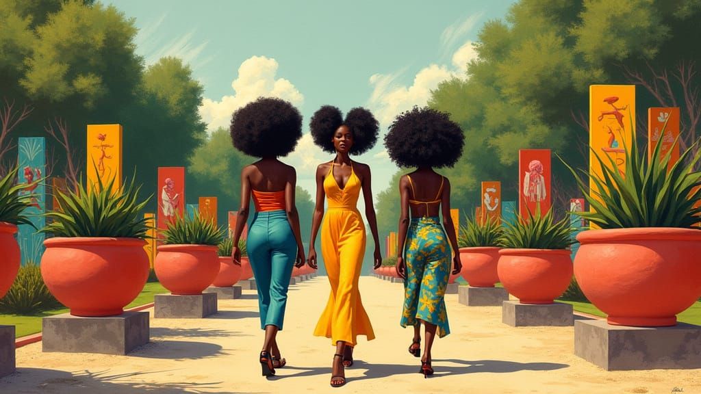 Black Women in Modernist Park: Constructivist Art