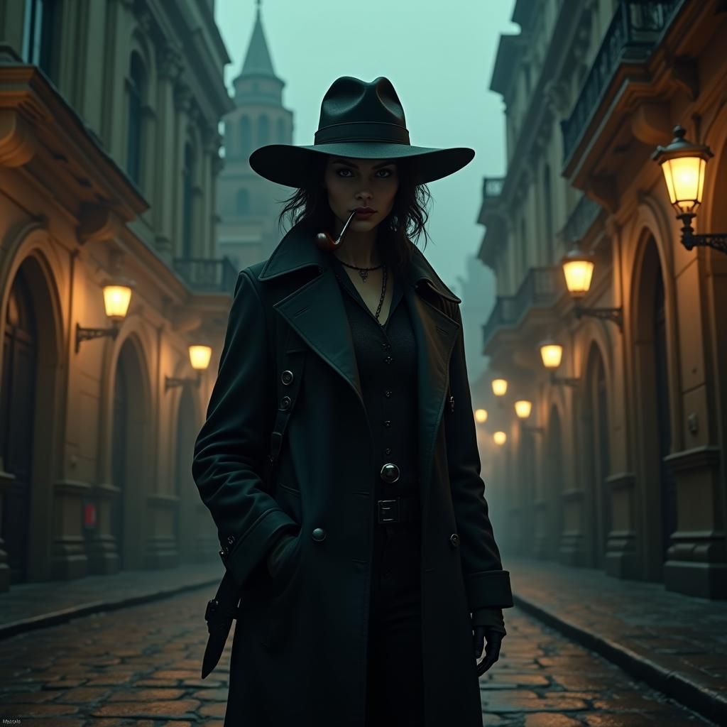 Detective in Arkham, Gothic Horror Concept Art