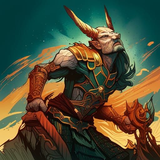 Norse God in Battlefield: Digital Concept Art