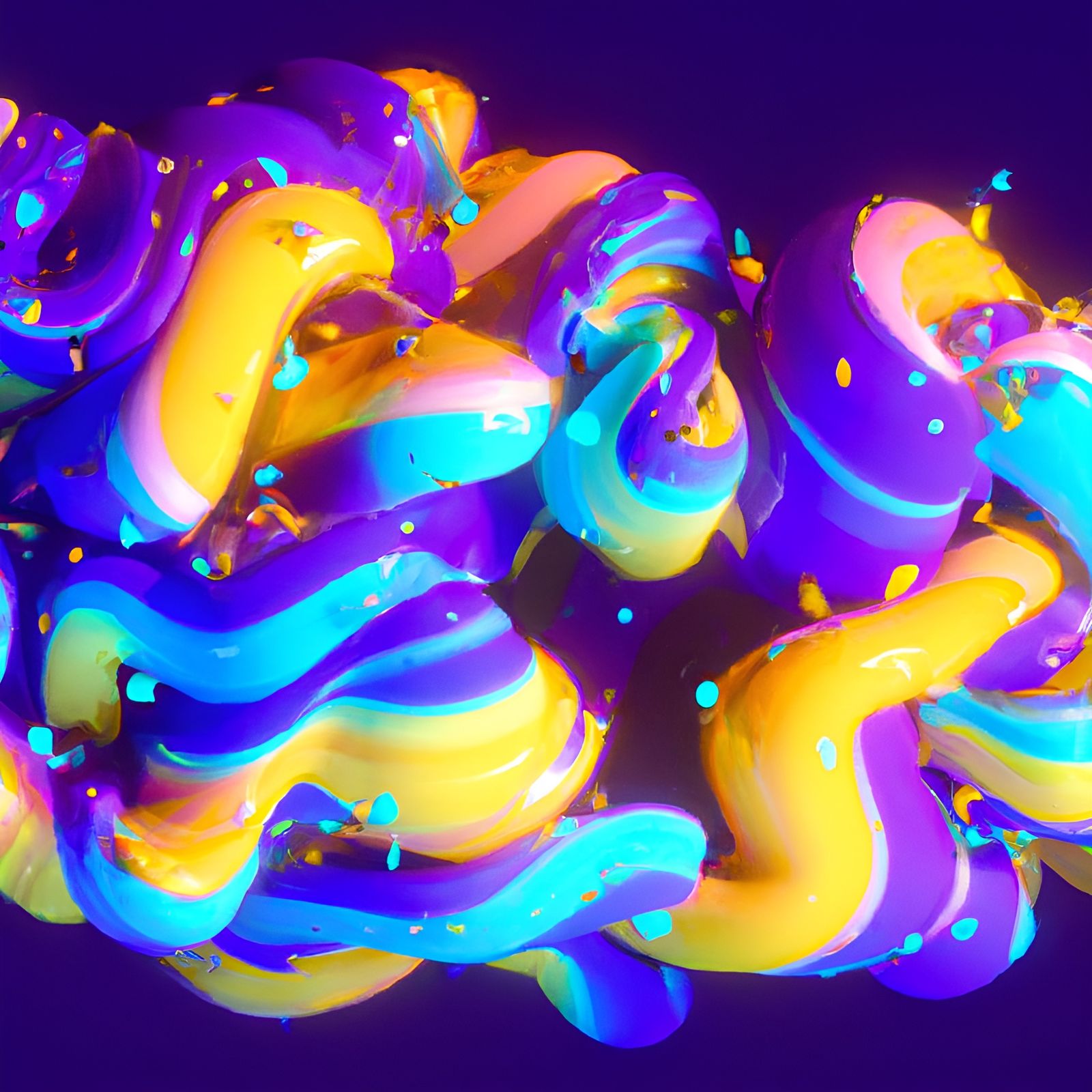 Colorful Minimal Design in Iridescent 3D Render