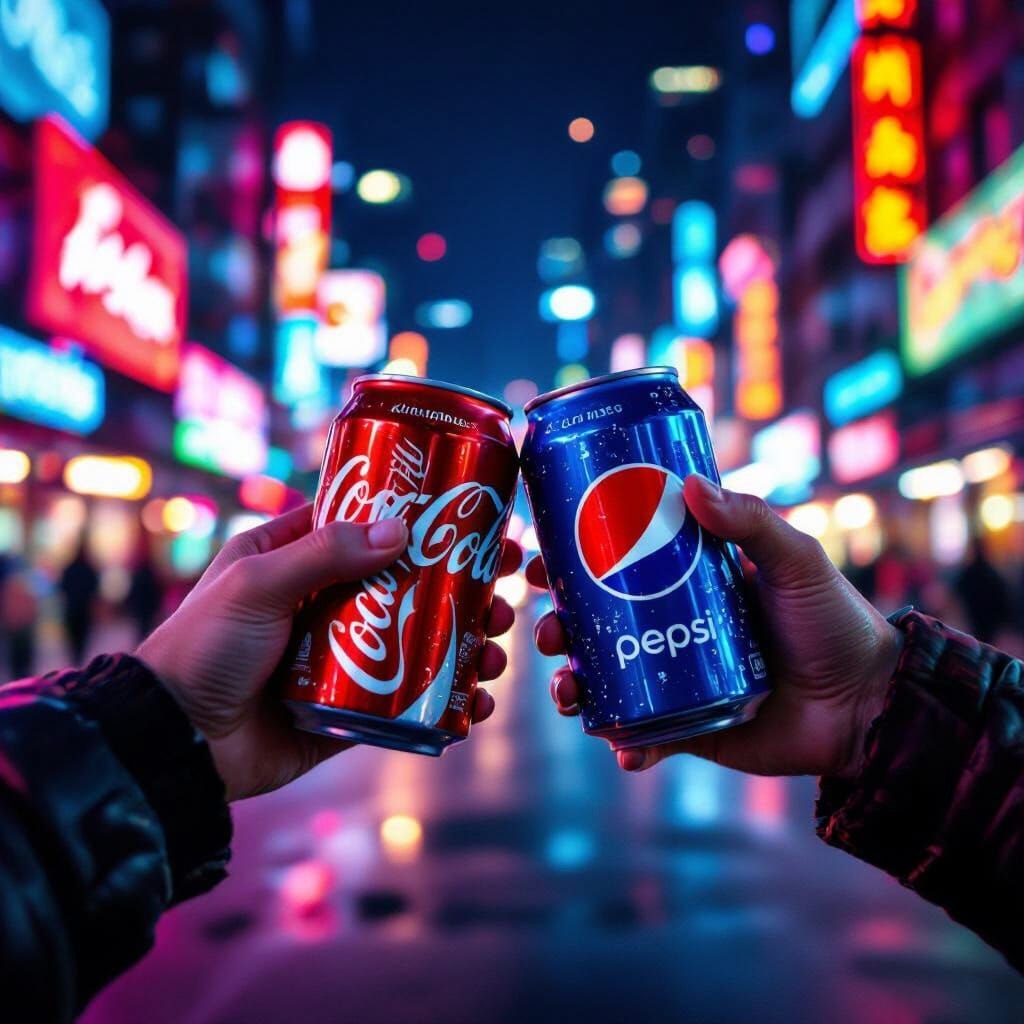 Cheersing Cans: Coke vs Pepsi in Neon City