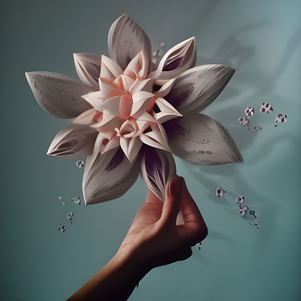 Detailed Papercraft Flowers in Photographic Style
