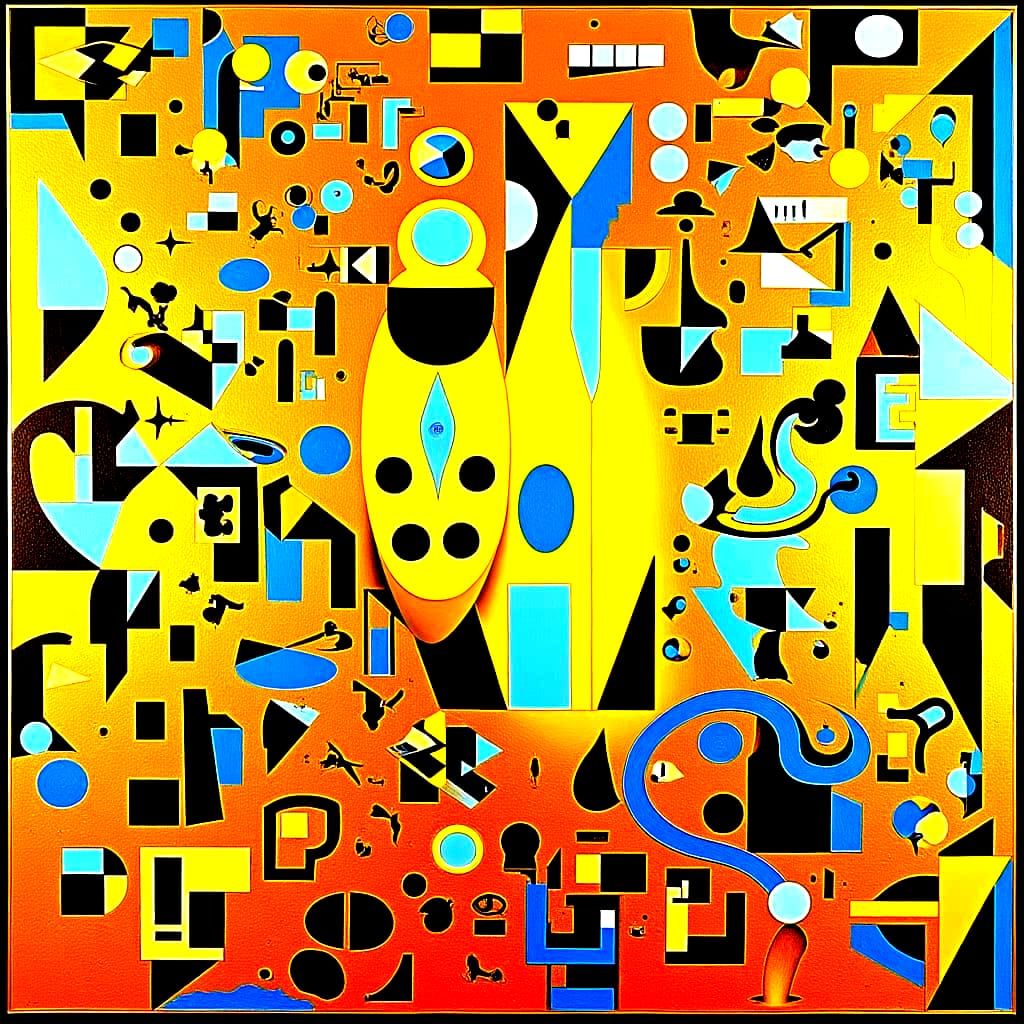 Golden Art Nouveau Masterpiece in a Modern Aesthetic