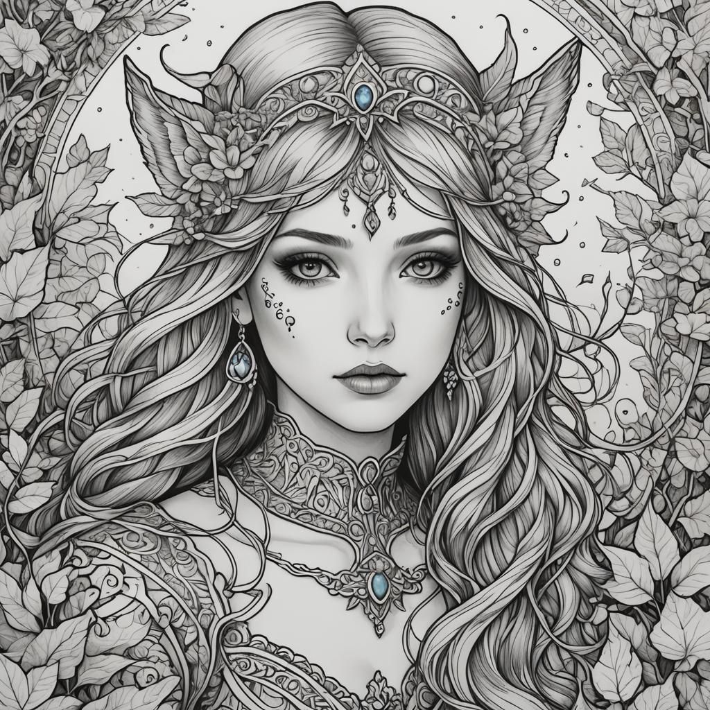Fantasy Coloring Page for Kids