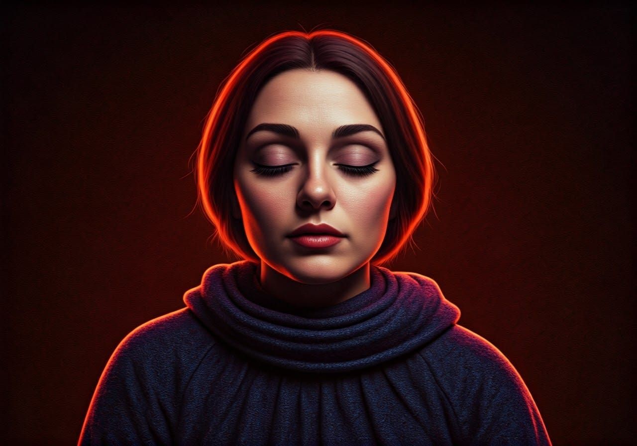 Surreal 3D Textile Spiral in Acrylic Style