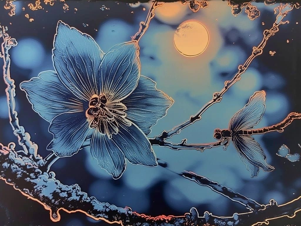 Dragonfly in Whimsical Watercolor