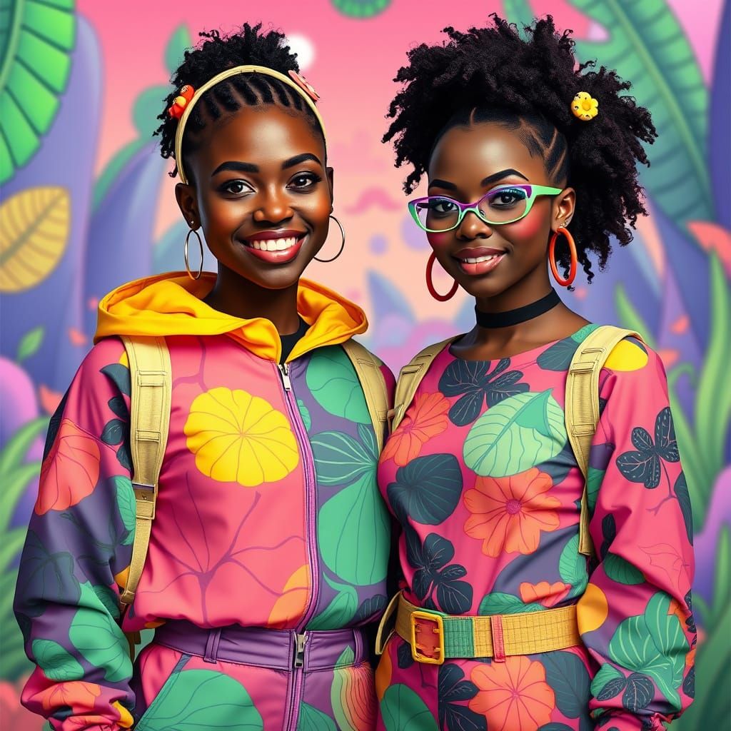 Futuristic Vegan Streetwear in Takashi Murakami Style