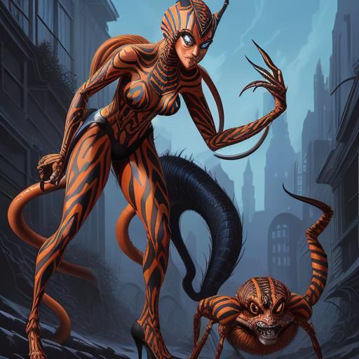 Ahsoka as Arachne Monster Girl, Comic Book Art