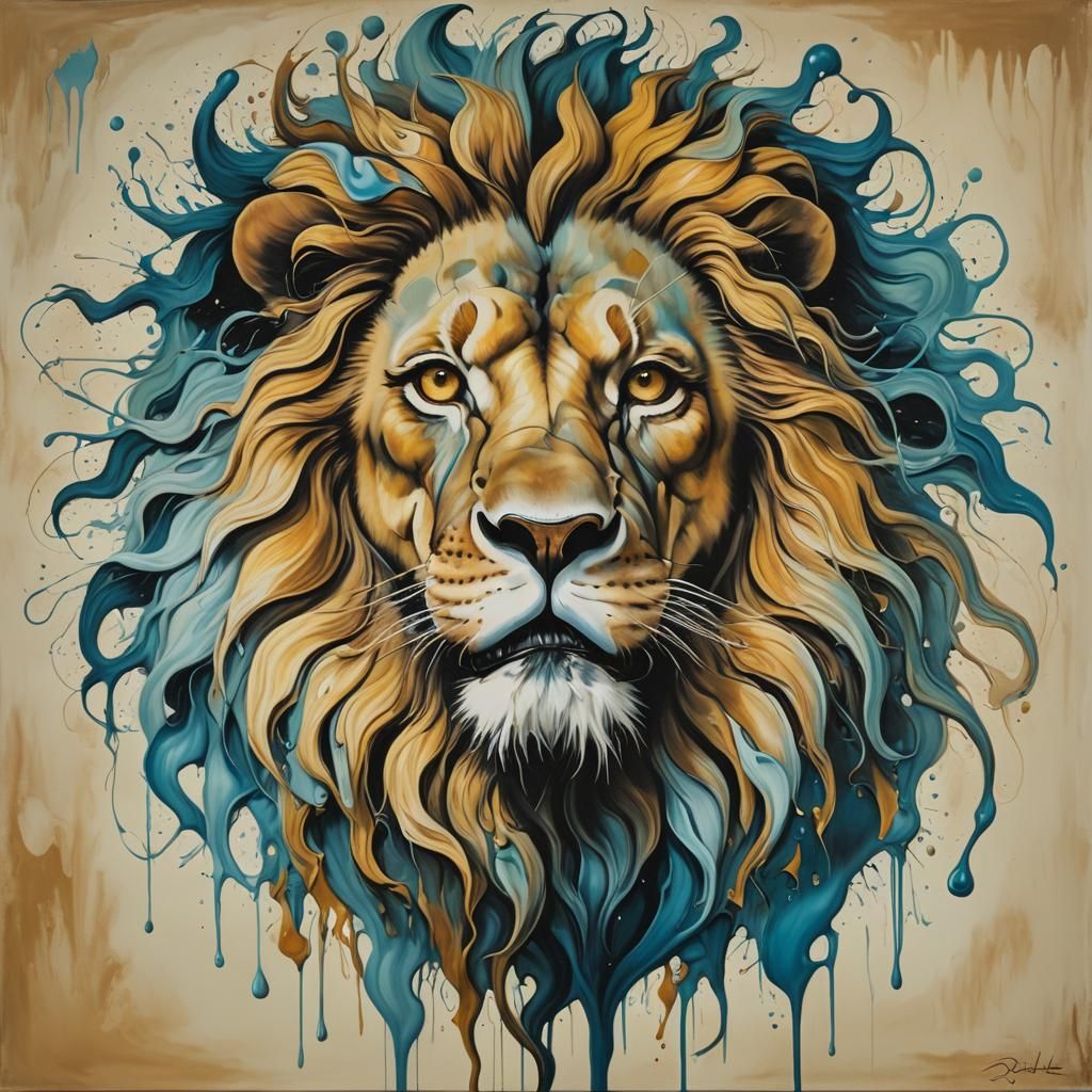Lion Surreal Style