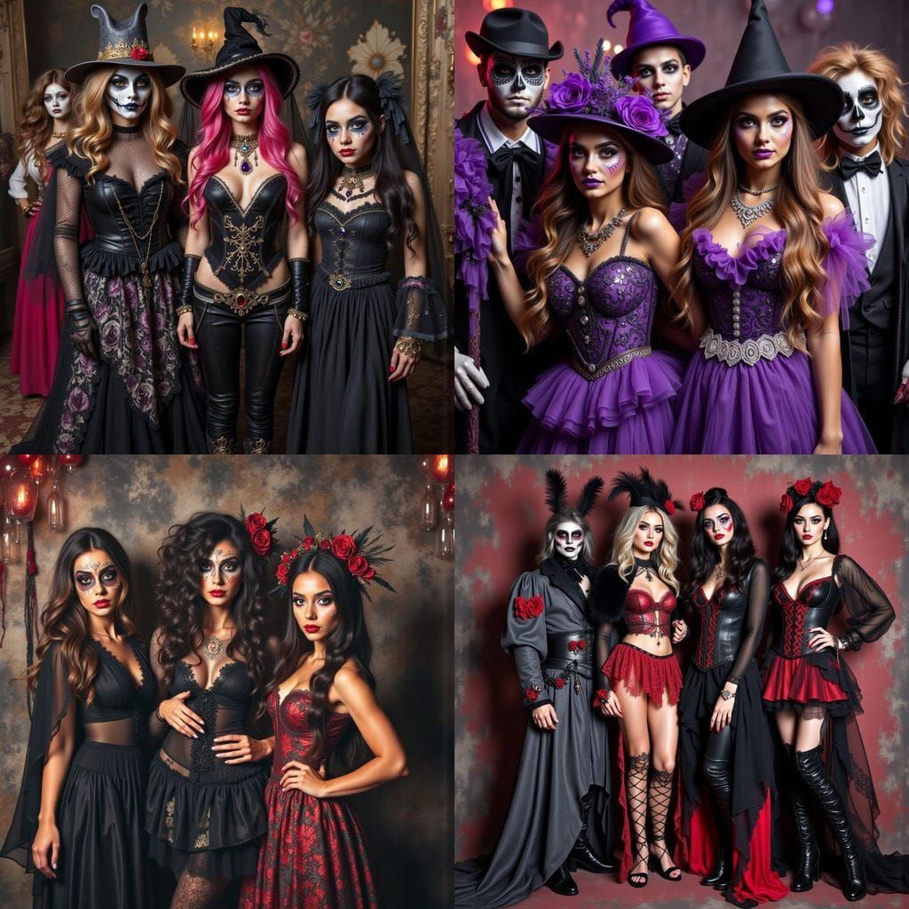 Teenage Halloween Costume Party with Spooky Masquerade
