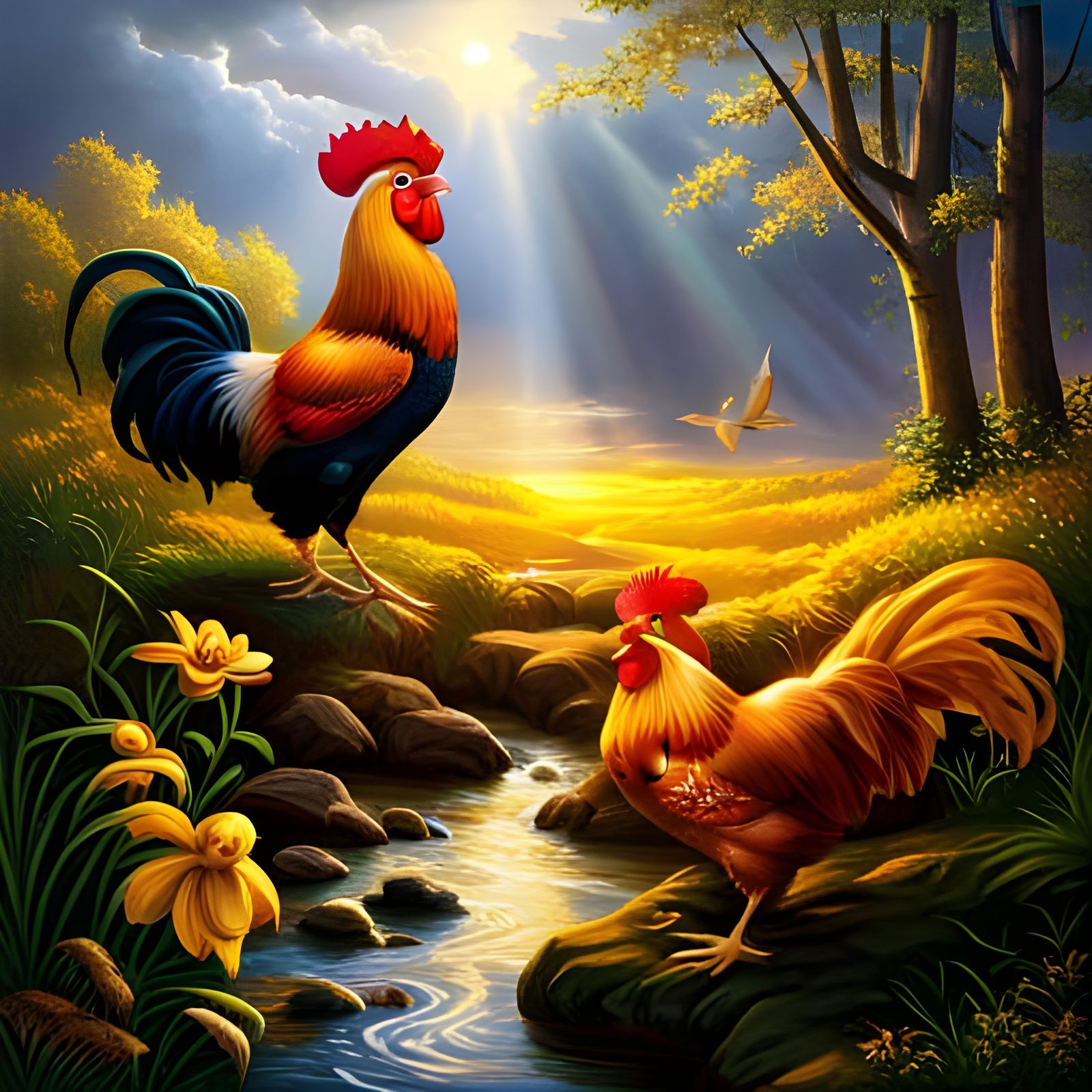 Realistic Rooster in Hyperdetail