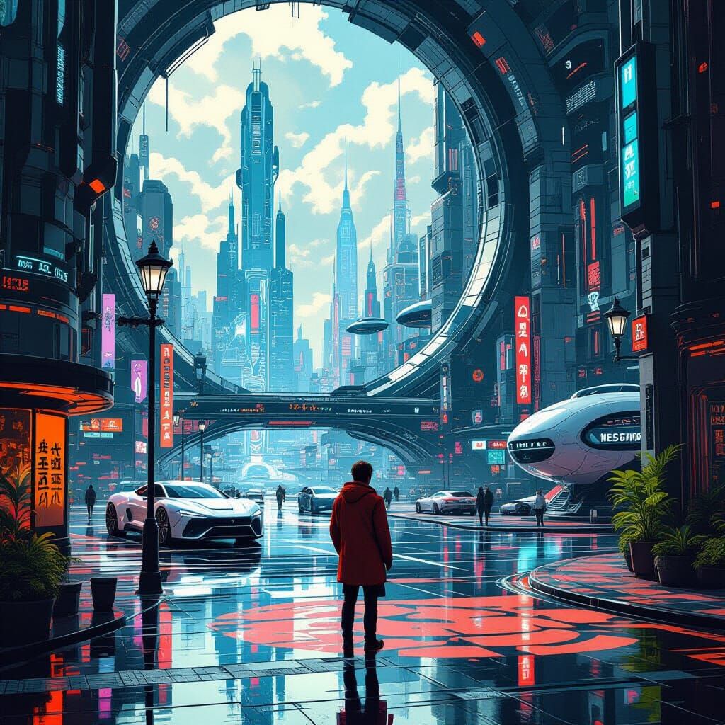 Person at Intersection of Past, Present, and Future