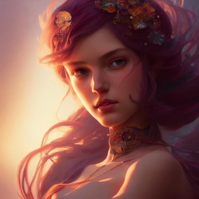 Princess Portrait in Hyperdetailed Art Style