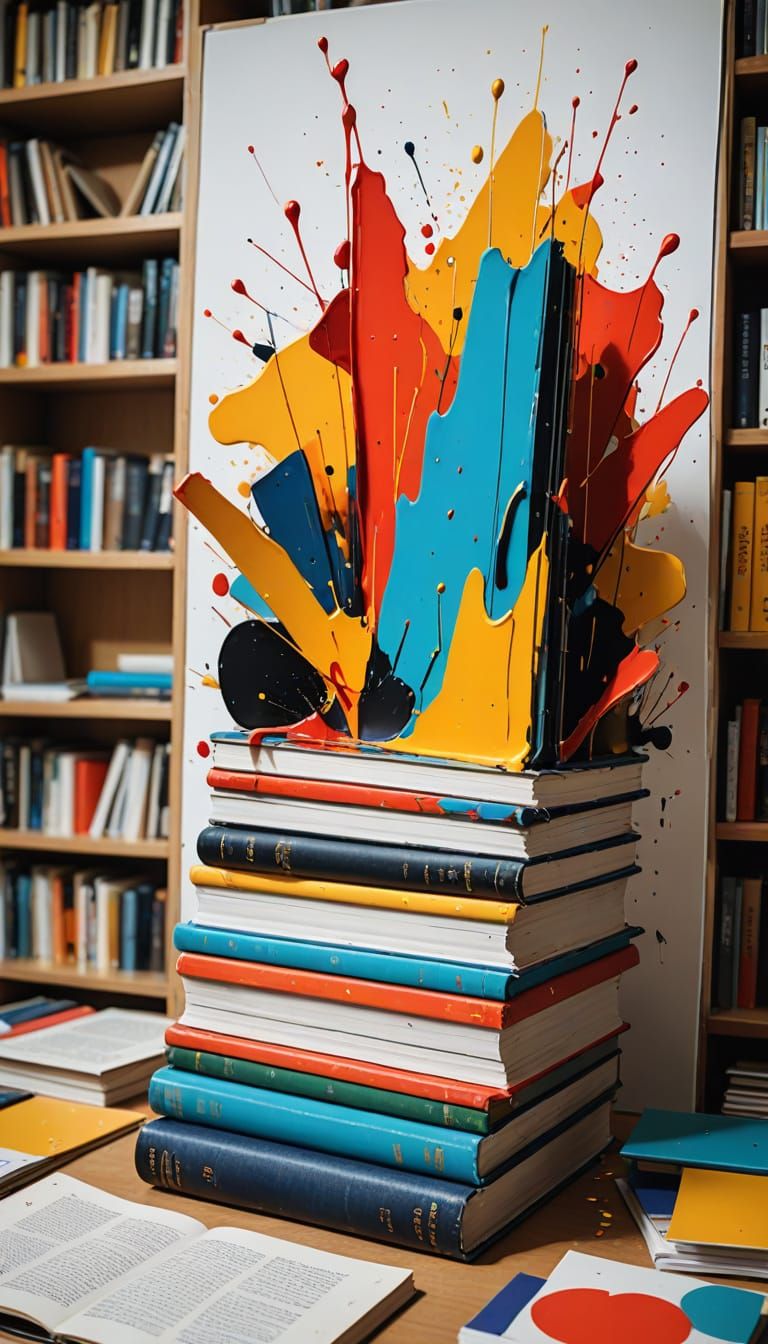 Abstract Expressionism: Books, Graphs, and Geometric Forms